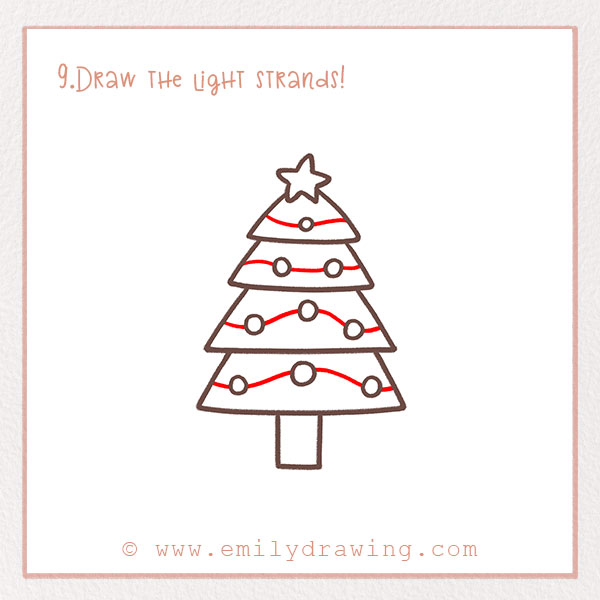 how to draw a christmas tree for kids step by step