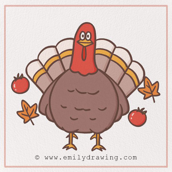 How To Draw A Thanksgiving Turkey Step By Step