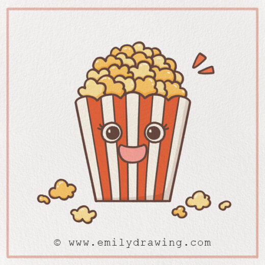 How to Draw a Popcorn Emily Drawing