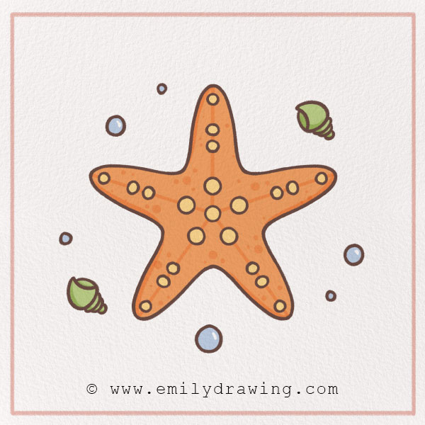 How To Draw A Starfish Emily Drawing How To Draw A Starfish Emily Drawing